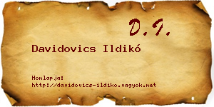Davidovics Ildikó névjegykártya