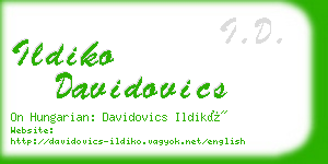 ildiko davidovics business card